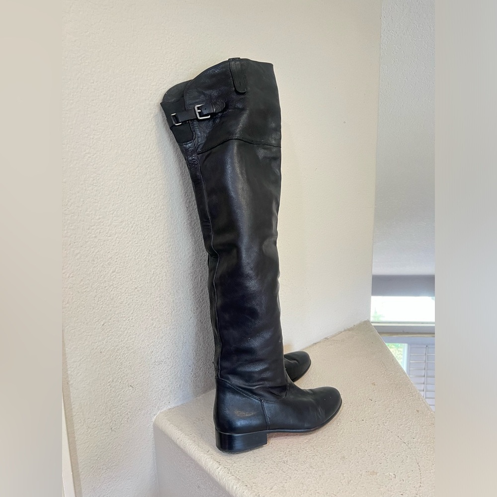 Dolce Vita Over The Knee black leather Boots women size 8